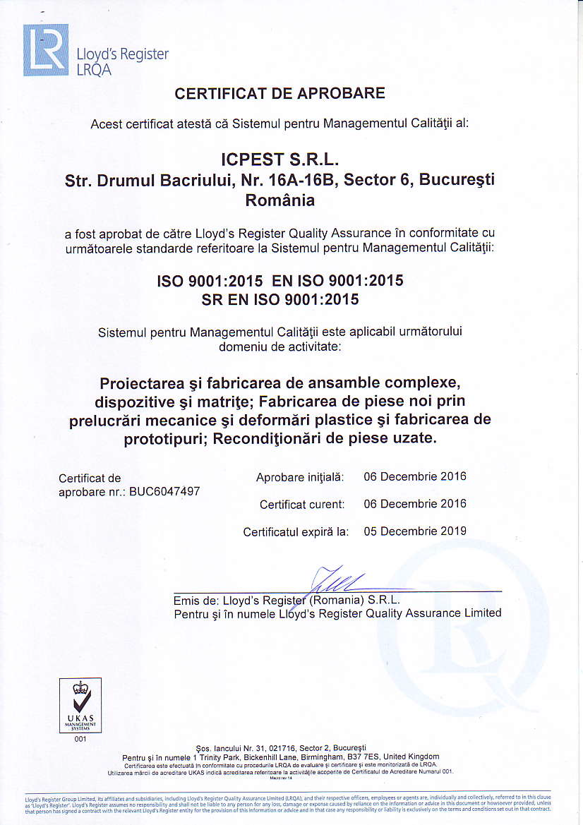 ISO 9001 Certificate